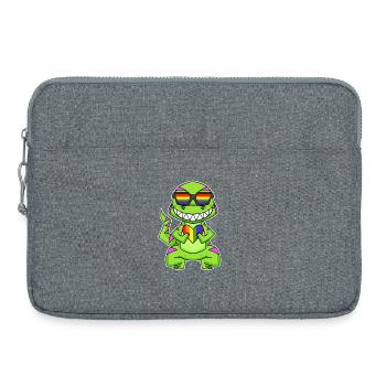 Gay Regenbogen Herz Dinosaurier - Laptoptasche 15" - Grau meliert - Vorne