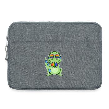 Gay Regenbogen Herz Dinosaurier - Laptoptasche 15" - Grau meliert - Vorne