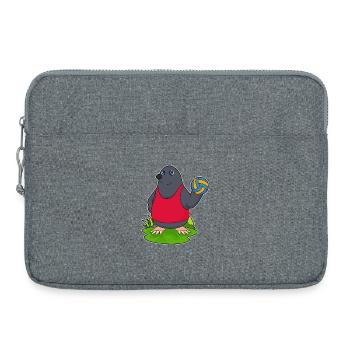 Mole Volleyball Player Volleyball - Laptop bag 15" - heather grey - Front