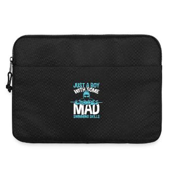 Garçon nageur - Sacoche pour ordinateur portable 15 pouces - noir - Devant