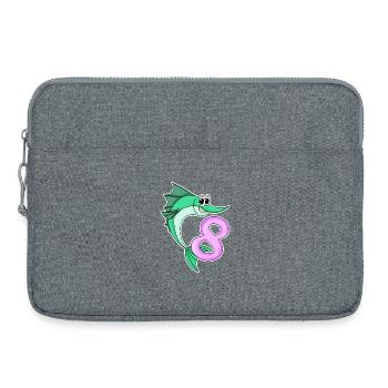 8 Jahre alt - 8. Geburtstag mit Tier Motiv - Laptoptasche 15" - Grau meliert - Vorne