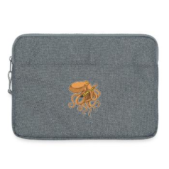 Octopus Musicien Flûte Musique - Sacoche pour ordinateur portable 15 pouces - gris chiné - Devant