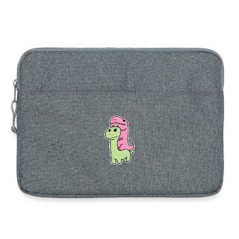 Two dinosaurs - Laptop bag 15" - heather grey - Front