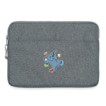 Climbing Elefant Motiv - Laptoptasche 15" - Grau meliert - Vorne