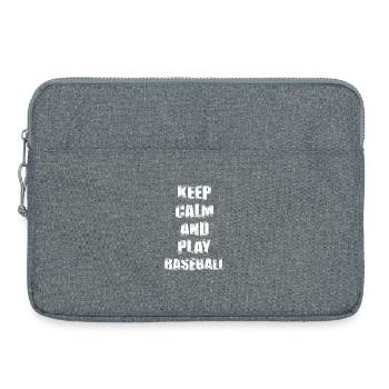 Lustiger Baseball Spruch - Laptoptasche 15" - Grau meliert - Vorne
