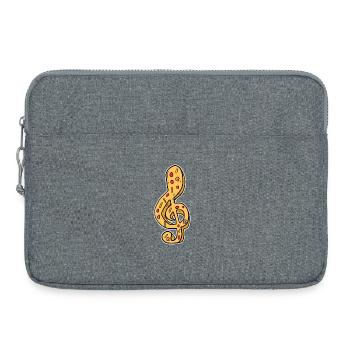 Music Music Note Pizza - Laptop bag 15" - heather grey - Front