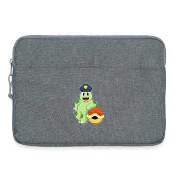 turtle policeman police cap police - Laptop bag 15" - heather grey - Front
