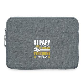 Si papy ne peut pas le réparer alors personne peut - Sacoche pour ordinateur portable 15 pouces - gris chiné - Devant