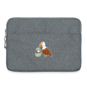 Famille Eagle - Aigle avec bébé - Eagle Motif - Sacoche pour ordinateur portable 15 pouces - gris chiné - Devant