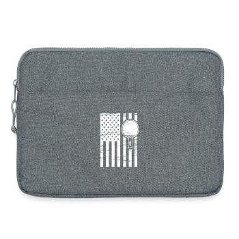 Ping Pong Drapeau américain - Sacoche pour ordinateur portable 15 pouces - gris chiné - Devant