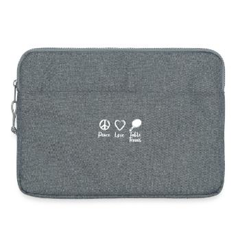 Routine de tennis de table - Sacoche pour ordinateur portable 15 pouces - gris chiné - Devant