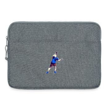 Dessin de tennis de table - Sacoche pour ordinateur portable 15 pouces - gris chiné - Devant