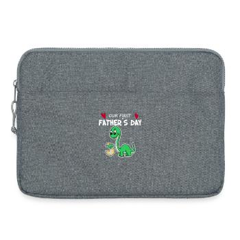 Fête des Pères - Premier cadeau de la fête des Pères - Sacoche pour ordinateur portable 15 pouces - gris chiné - Devant