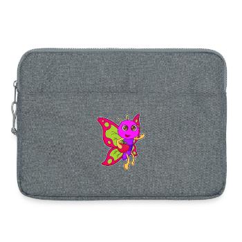 Butterfly Apple - Laptop bag 15" - heather grey - Front