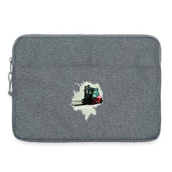 Chariot élévateur - Sacoche pour ordinateur portable 15 pouces - gris chiné - Devant