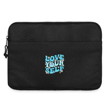 Groovy LOVE YOUR SELF Blue - Laptop bag 15" - black - Front
