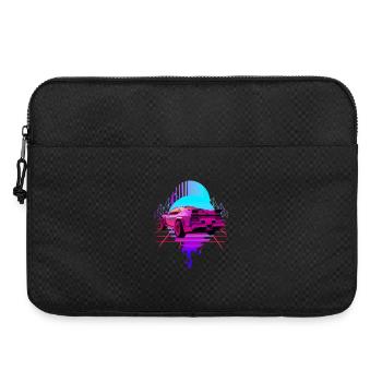 Rétro Wave Voiture de sport Vaporwave - Sacoche pour ordinateur portable 15 pouces - noir - Devant
