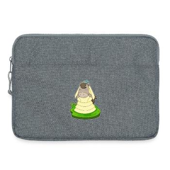 Horse Bridal Veil Wedding - Laptop bag 15" - heather grey - Front