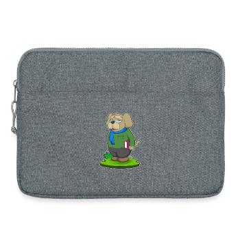 Dog Teacher Book School - Laptop bag 15" - heather grey - Front