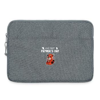 Fête des Pères - Premier cadeau de la fête des Pères - Sacoche pour ordinateur portable 15 pouces - gris chiné - Devant