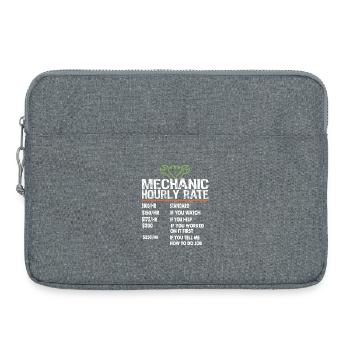 Taux horaire des mécaniciens Ouvriers mécaniciens Taux de main-d’œuvre - Sacoche pour ordinateur portable 15 pouces - gris chiné - Devant