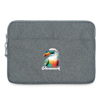 Danemark vacances mouette colorée fraîche avec des lunettes de soleil - Sacoche pour ordinateur portable 15 pouces - gris chiné - Devant