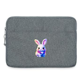 mignon lapin de Pâques - lapin mignon - Sacoche pour ordinateur portable 15 pouces - gris chiné - Devant