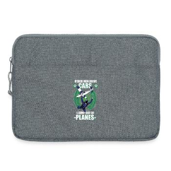 Parachutisme Parachutiste Tandem Jump Cadeau - Sacoche pour ordinateur portable 15 pouces - gris chiné - Devant