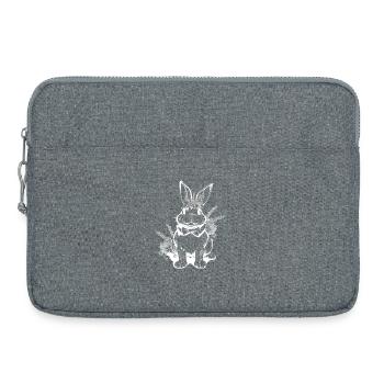 Lapin de Pâques Lapin Floral - Sacoche pour ordinateur portable 15 pouces - gris chiné - Devant