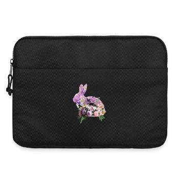 Blumen Osterhase - Laptoptasche 15" - Schwarz - Vorne