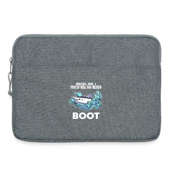Boote Motorboot - Laptoptasche 15" - Grau meliert - Vorne