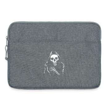 La mort et le chat - Sacoche pour ordinateur portable 15 pouces - gris chiné - Devant