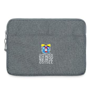 Ostsee Spruch - Laptoptasche 15" - Grau meliert - Vorne