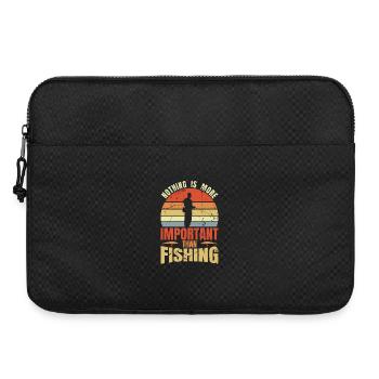 Nichts ist wichtiger als das Fischen - Laptoptasche 15" - Schwarz - Vorne