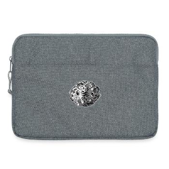 Tiger Yin Yang - Laptop bag 15" - heather grey - Front