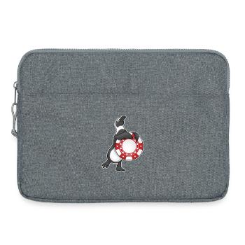 Penguin Poker Jetons de poker - Sacoche pour ordinateur portable 15 pouces - gris chiné - Devant