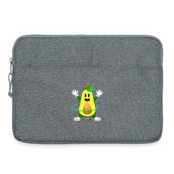 Gymnastique d’entraînement avec cerceau de fitness Avocado - Sacoche pour ordinateur portable 15 pouces - gris chiné - Devant