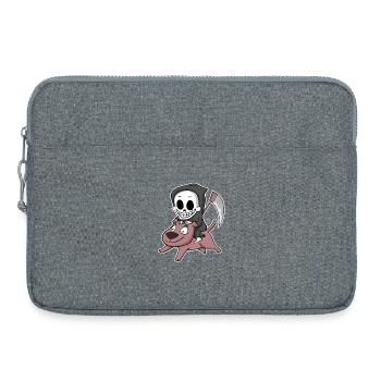 Grim Reaper Dog - Laptop bag 15" - heather grey - Front