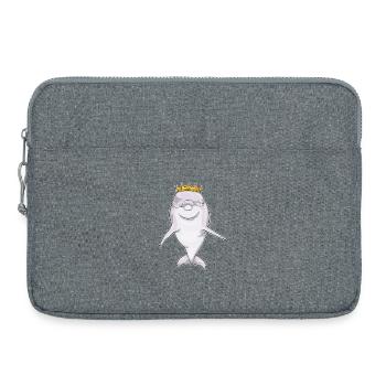 Couronne de dauphin - Sacoche pour ordinateur portable 15 pouces - gris chiné - Devant