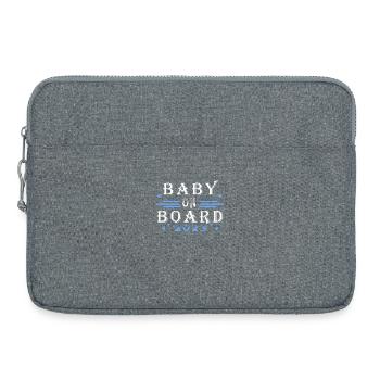 Schwanger 2023 - Laptoptasche 15" - Grau meliert - Vorne