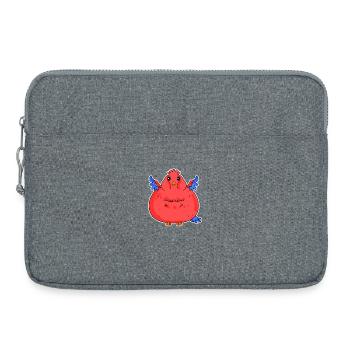Fat Funny Parrot Dick - Laptop bag 15" - heather grey - Front