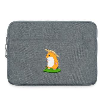 Hamster Regenschirm - Laptoptasche 15" - Grau meliert - Vorne