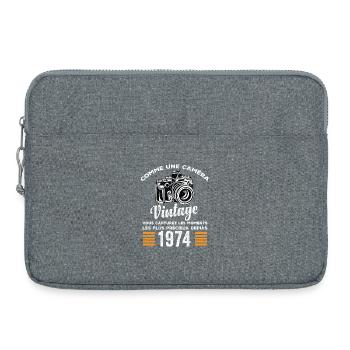 Caméra vintage 1974 cadeau anniversaire humour - Sacoche pour ordinateur portable 15 pouces - gris chiné - Devant