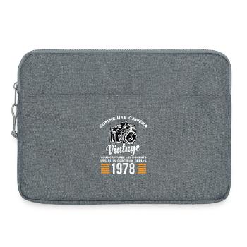 Caméra vintage 1978 cadeau anniversaire humour - Sacoche pour ordinateur portable 15 pouces - gris chiné - Devant