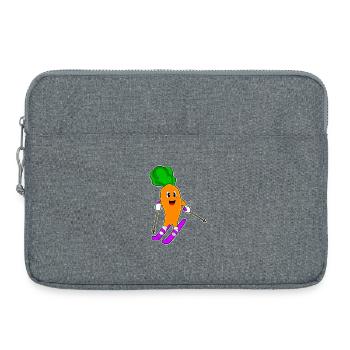 Carrotte Skieur Ski - Sacoche pour ordinateur portable 15 pouces - gris chiné - Devant