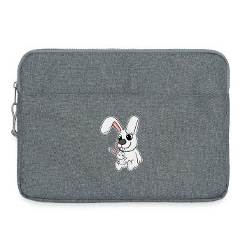 Famille de lapin - Lapin avec bébé - Sacoche pour ordinateur portable 15 pouces - gris chiné - Devant