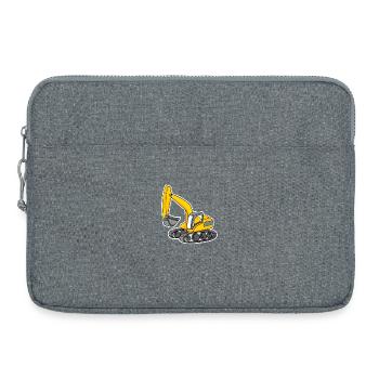 Excavatrice Construction Chantier Machinerie Lourde Cadeau - Sacoche pour ordinateur portable 15 pouces - gris chiné - Devant