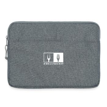 Be Metal In A Plastic Society Pommesgabel Metal - Laptoptasche 15" - Grau meliert - Vorne