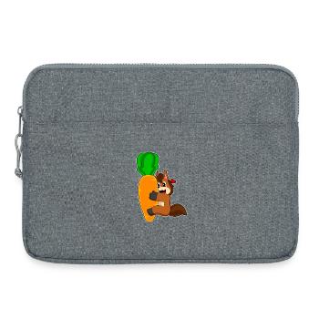 Carotte à cheval - Sacoche pour ordinateur portable 15 pouces - gris chiné - Devant