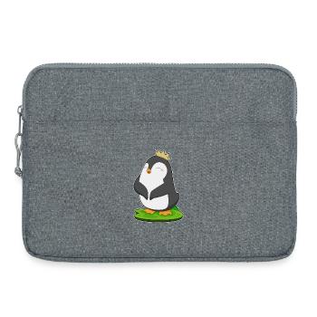 Couronne de Pingouin - Sacoche pour ordinateur portable 15 pouces - gris chiné - Devant